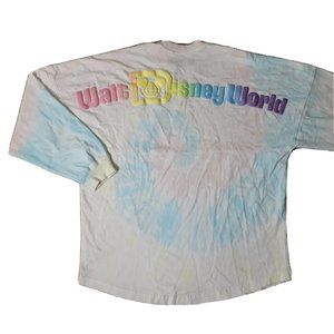Disney Parks Walt Disney World Tie-Dye Adult M Spirit Jersey Glitter Letters